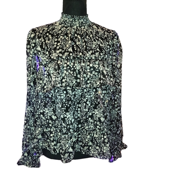 Black and white blouse with ruffles xl - Picture 4 of 5